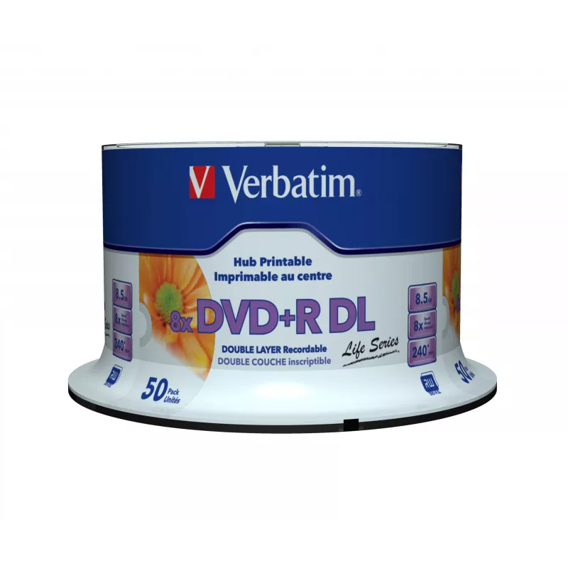Verbatim 97693 tukšs DVD 8,5 GB DVD+R DL 50 gab.