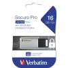 Verbatim Secure Pro - USB 3.0 disks 16 GB - sudraba