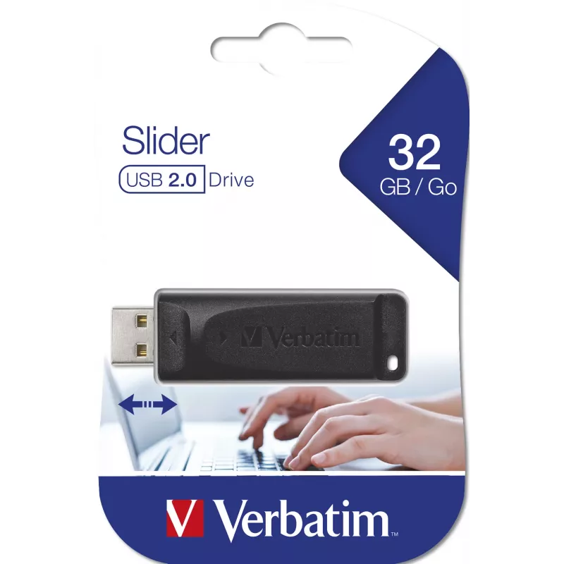 Verbatim Slider - USB zibatmiņa 32 GB - melna