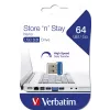 Verbatim Store 'n' Stay NANO - USB 3.0 disks 64 GB - zils, 64 GB, USB Type-A, 3.2 Gen 1 (3.1 Gen 1), vāciņš, 3 g, zils