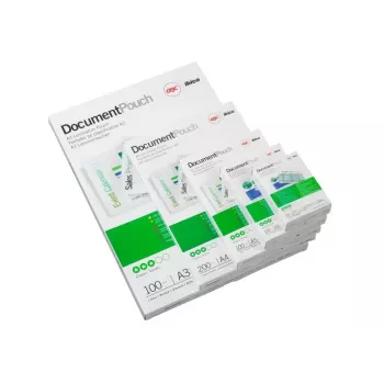 GBC Laminēšanas plēves kabatiņa 54x86 mm, 250 mikroni, spīdīga, balta, polietilēns, 54x86, 0,5 mm, 54 mm