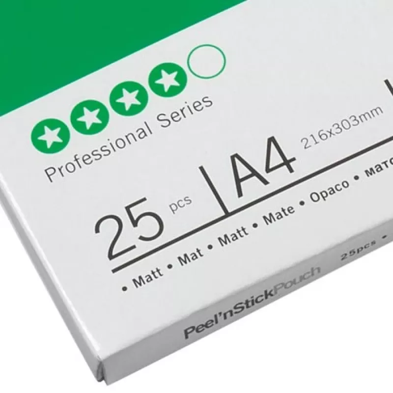GBC Laminēšanas plēves kabatiņa A4, lipīga, matēta, 75 mikroni, spīdīga, A4, 0,15 mm, 25 gab.