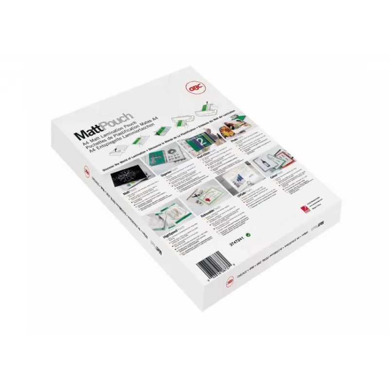 GBC laminēšanas plēves A3, matētas, 125 mikroni, matēta apdare, balta, A3, 0,25 mm, 303 mm, 426 mm