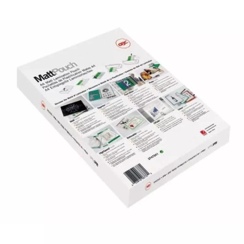 GBC laminēšanas plēves A3, matētas, 125 mikroni, matēta apdare, balta, A3, 0,25 mm, 303 mm, 426 mm