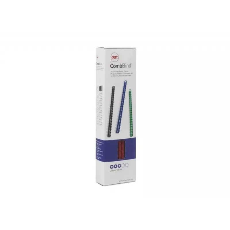 GBC CombBind Binding Combs 8mm A4 21R, Melns, 45 sheets, polivinilhlorīds (PVC), A4, 8 mm, 240 g