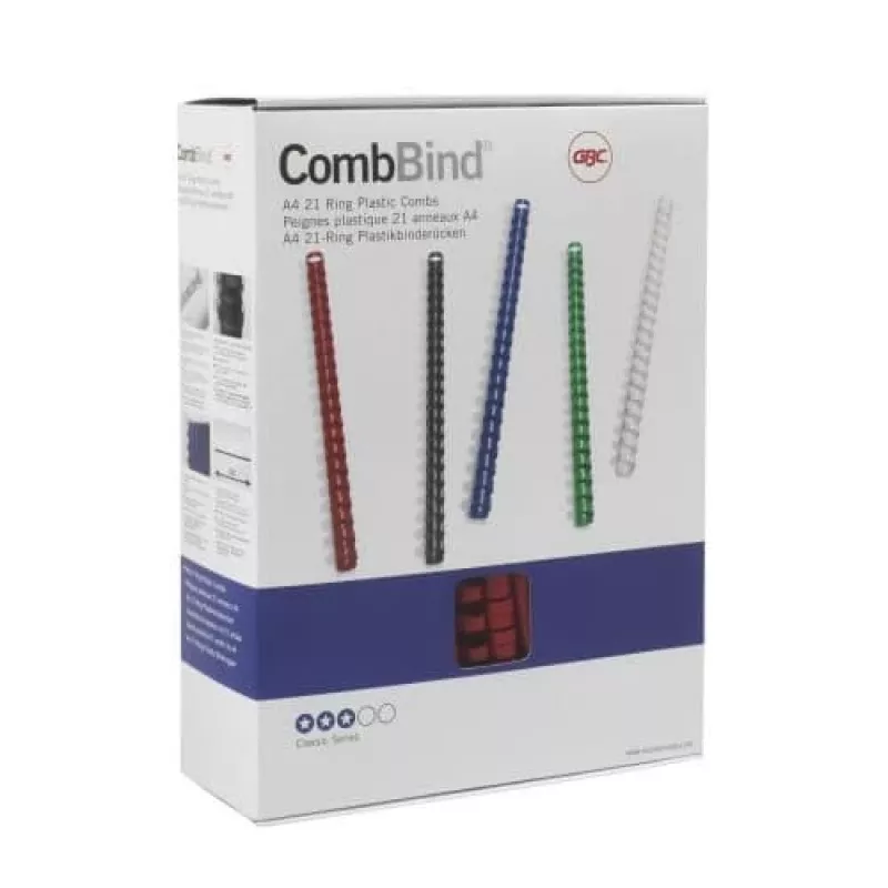 GBC CombBind iesiešanas ķemmes 51 mm A4 21R, balta, 500 loksnes, polivinilhlorīds (PVC), A4, 5,1 cm, 1,23 kg