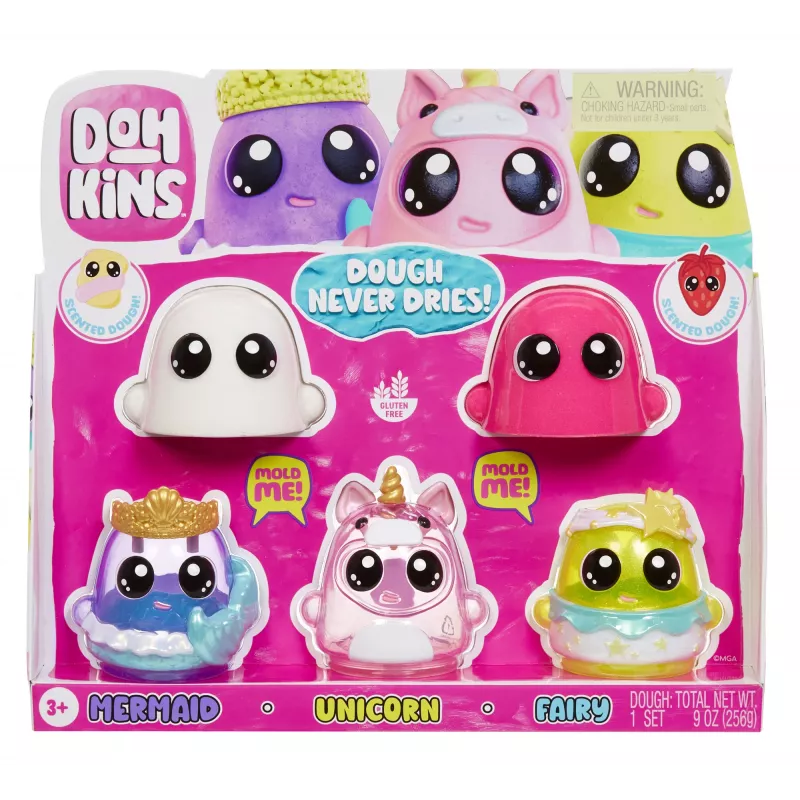 MGA Entertainment DohKins Fantasy Pack - Sortiments 1, Modelēšanas māls, Daudzkrāsains, Bērns, Zēns/Meitene, 3 gadi, 99 gadi