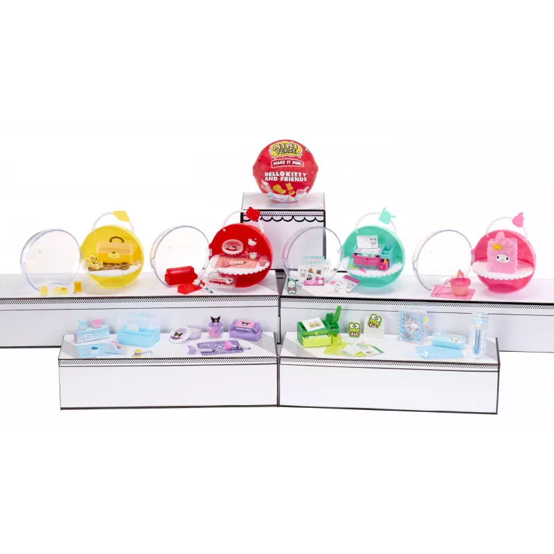 Miniverse Make It Mini Hello Kitty and Friends Series 3, 8 gadi, Hello Kitty, Daudzkrāsains, Plastmasa, Sveķi