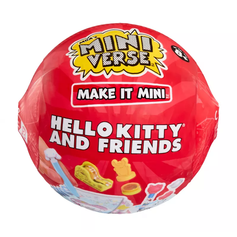 Miniverse Make It Mini Hello Kitty and Friends Series 3, 8 gadi, Hello Kitty, Daudzkrāsains, Plastmasa, Sveķi