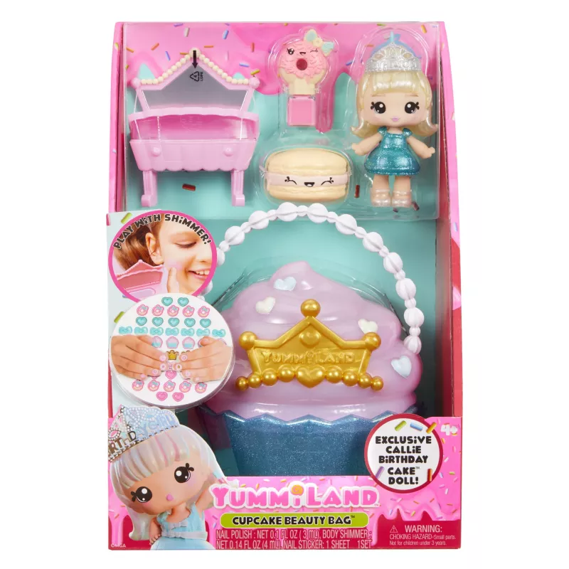 MGA Entertainment Yummiland Beauty Bag Playset + Lip Gloss lelle - Cupcake Beauty Bag