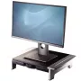 Fellowes Computer Monitor Stand with 5 Height Adjustments - Office Suites Monitor Riser with Storage Tray - Ergonomic Adjustable Monitor Stand for Computers - Max Weight 36KG/Max Size 28 inch - Graphite