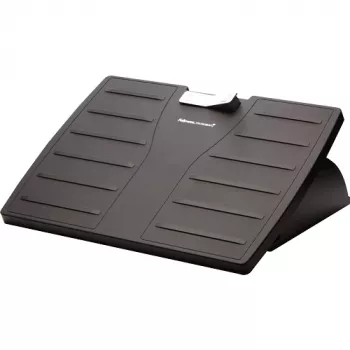 Fellowes Kāju balsts zem galda - Office Suites zem galda kāju balsts, ergonomisks kāju balsts ar 3 augstuma regulēšanas pozīcijām un antibakteriālu tehnoloģiju - Kāju balsta krēsls birojam un mājām - Melns