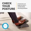 Fellowes Kāju balsts zem galda - Office Suites zem galda kāju balsts, ergonomisks kāju balsts ar 3 augstuma regulēšanas pozīcijām un antibakteriālu tehnoloģiju - Kāju balsta krēsls birojam un mājām - Melns