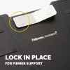 Fellowes Kāju balsts zem galda - Office Suites zem galda kāju balsts, ergonomisks kāju balsts ar 3 augstuma regulēšanas pozīcijām un antibakteriālu tehnoloģiju - Kāju balsta krēsls birojam un mājām - Melns