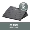 Fellowes Kāju balsts zem galda - Office Suites zem galda kāju balsts, ergonomisks kāju balsts ar 3 augstuma regulēšanas pozīcijām un antibakteriālu tehnoloģiju - Kāju balsta krēsls birojam un mājām - Melns