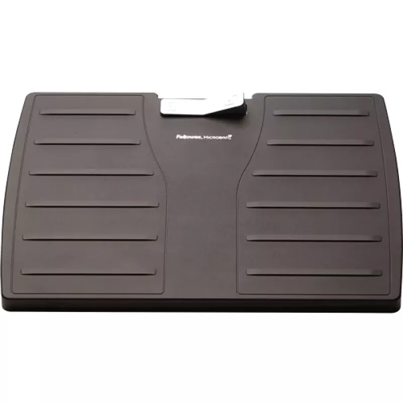 Fellowes Kāju balsts zem galda - Office Suites zem galda kāju balsts, ergonomisks kāju balsts ar 3 augstuma regulēšanas pozīcijām un antibakteriālu tehnoloģiju - Kāju balsta krēsls birojam un mājām - Melns