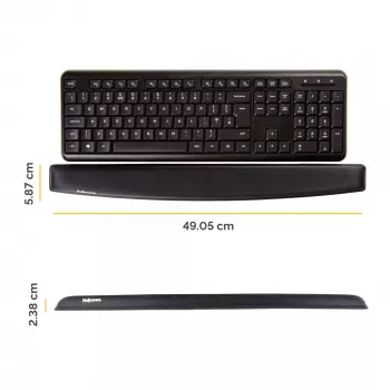 Fellowes tastatūras plaukstu balsts – atmiņas putu plaukstu balsts – ergonomisks plaukstu atbalsts datora, klēpjdatora, mājas biroja lietošanai – melns