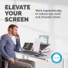 Fellowes klēpjdatora statīvs galdam - Office Suites Plus regulējams klēpjdatora statīvs mājas un biroja lietošanai - klēpjdatora pacēlājs ar 5 augstuma regulējumiem - maksimālais monitora izmērs 17 collas, maksimālais svars 5 kg - melns/sudrabains