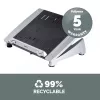 Fellowes klēpjdatora statīvs galdam - Office Suites Plus regulējams klēpjdatora statīvs mājas un biroja lietošanai - klēpjdatora pacēlājs ar 5 augstuma regulējumiem - maksimālais monitora izmērs 17 collas, maksimālais svars 5 kg - melns/sudrabains