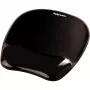 Peļu paliktnis Fellowes Crystals Gel ar gēla plaukstas balstu, melns, 202×230 mm, 340 g