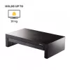Fellowes datoru monitora statīvs ar 3 augstuma regulēšanas pozīcijām - Designer Suites monitoru paaugstinājums ar glabāšanas paplāti - Ergonomisks regulējams monitora statīvs datoriem - Maksimālais svars 18 kg / maksimālais izmērs 21 colla - melns/pērļains