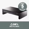 Fellowes datoru monitora statīvs ar 3 augstuma regulēšanas pozīcijām - Designer Suites monitoru paaugstinājums ar glabāšanas paplāti - Ergonomisks regulējams monitora statīvs datoriem - Maksimālais svars 18 kg / maksimālais izmērs 21 colla - melns/pērļains