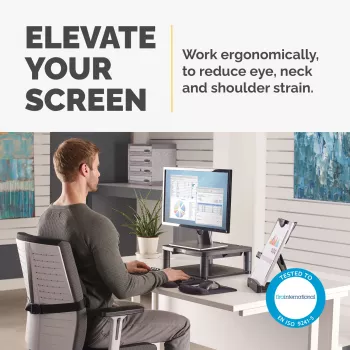 Fellowes Premium Monitor Riser Graphite, brīvi stāvošs, 36 kg, 53,3 cm (21 collas), augstuma regulēšana, grafīta krāsā