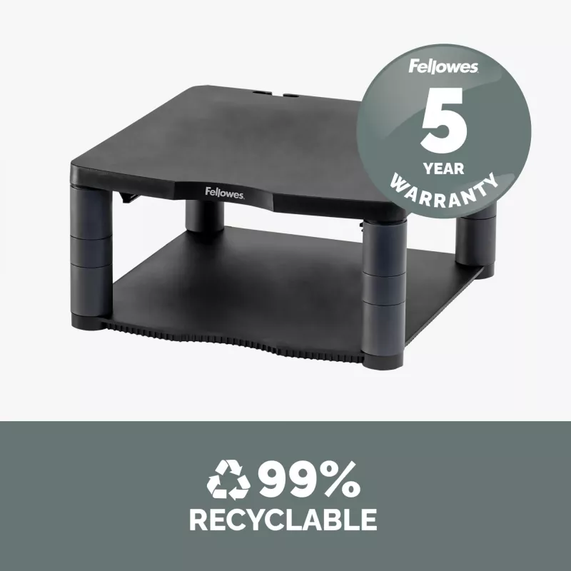 Fellowes Premium Monitor Riser Graphite, brīvi stāvošs, 36 kg, 53,3 cm (21 collas), augstuma regulēšana, grafīta krāsā