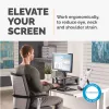 Fellowes Computer Monitor Stand with 3 Height Adjustments - Premium Monitor Riser Plus with kabelis Management - Ergonomic Adjustable Monitor Stand for Computers - Max Weight 36KG/Max Size 21 inch - Graphite