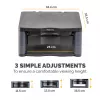 Fellowes Computer Monitor Stand with 3 Height Adjustments - Premium Monitor Riser Plus with kabelis Management - Ergonomic Adjustable Monitor Stand for Computers - Max Weight 36KG/Max Size 21 inch - Graphite