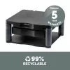 Fellowes Computer Monitor Stand with 3 Height Adjustments - Premium Monitor Riser Plus with kabelis Management - Ergonomic Adjustable Monitor Stand for Computers - Max Weight 36KG/Max Size 21 inch - Graphite