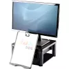 Fellowes Computer Monitor Stand with 3 Height Adjustments - Premium Monitor Riser Plus with kabelis Management - Ergonomic Adjustable Monitor Stand for Computers - Max Weight 36KG/Max Size 21 inch - Graphite