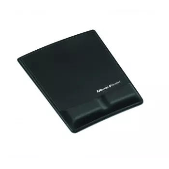 Fellowes pele Mat Wrist Support - Health-V peļu paliktnis ar antibakteriālu aizsardzību - ergonomisks peļu paliktnis datoram, klēpjdatoram, mājas biroja lietošanai - melns