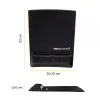 Fellowes pele Mat Wrist Support - Health-V peļu paliktnis ar antibakteriālu aizsardzību - ergonomisks peļu paliktnis datoram, klēpjdatoram, mājas biroja lietošanai - melns