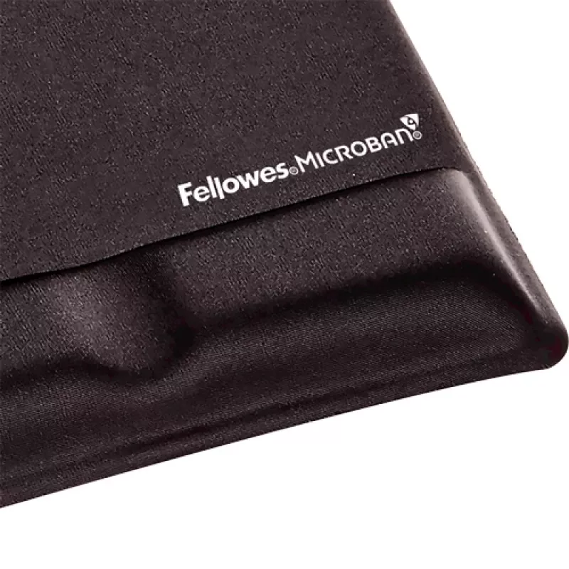 Fellowes pele Mat Wrist Support - Health-V peļu paliktnis ar antibakteriālu aizsardzību - ergonomisks peļu paliktnis datoram, klēpjdatoram, mājas biroja lietošanai - melns