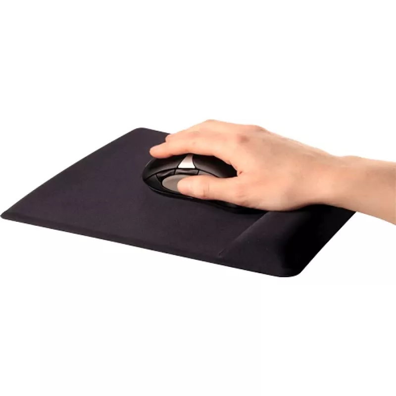 Fellowes pele Mat Wrist Support - Health-V peļu paliktnis ar antibakteriālu aizsardzību - ergonomisks peļu paliktnis datoram, klēpjdatoram, mājas biroja lietošanai - melns