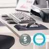 Fellowes tastatūra Wrist Rest - Health-V plaukstas balsts ar antibakteriālu aizsardzību - ergonomisks plaukstas balsts datoriem, klēpjdatoriem, mājas biroja lietošanai - melna