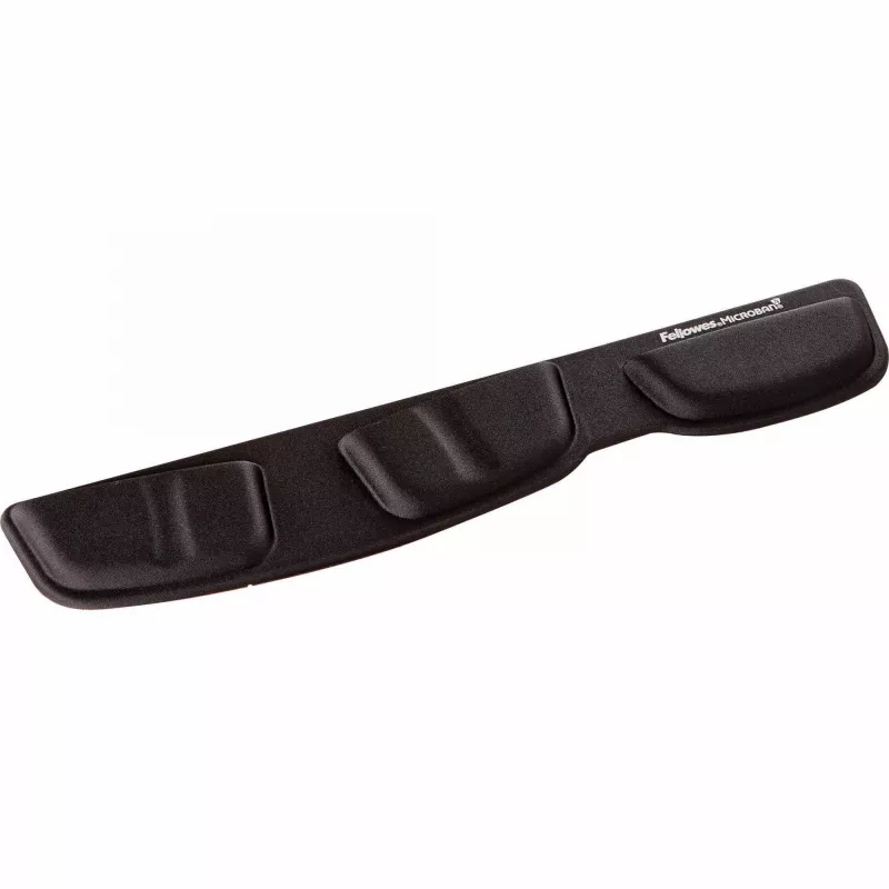 Fellowes tastatūra Wrist Rest - Health-V plaukstas balsts ar antibakteriālu aizsardzību - ergonomisks plaukstas balsts datoriem, klēpjdatoriem, mājas biroja lietošanai - melna