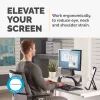 Fellowes datora monitora statīvs ar 3 augstuma regulējumiem - Smart Suites monitora pacēlājs - ergonomisks regulējams monitora statīvs datoriem - maksimālais svars 10 kg/maks. izmērs 21 colla - melns