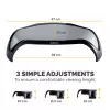 Fellowes datora monitora statīvs ar 3 augstuma regulējumiem - Smart Suites monitora pacēlājs - ergonomisks regulējams monitora statīvs datoriem - maksimālais svars 10 kg/maks. izmērs 21 colla - melns