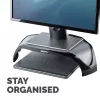 Fellowes datora monitora statīvs ar 3 augstuma regulējumiem - Smart Suites monitora pacēlājs - ergonomisks regulējams monitora statīvs datoriem - maksimālais svars 10 kg/maks. izmērs 21 colla - melns