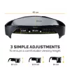 Fellowes datora monitoru statīvs ar 3 augstuma regulējumiem - Smart Suites Monitor Riser Plus ar glabāšanas nodalījumu - Ergonomisks regulējams monitoru statīvs datoriem - Maks. svars 10KG/Maks. izmērs 21 collas - Melns