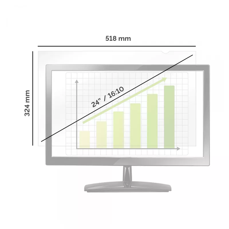 Fellowes PrivaScreen 61 cm (24 collas) Monitora bezrāmja displeja privātuma filtrs