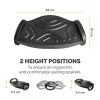 Fellowes Foot Rest Under Desk - Smart Suites Foot Support Ergonomic Foot Rest - Foot Rest Stool for Office & Home - Melns