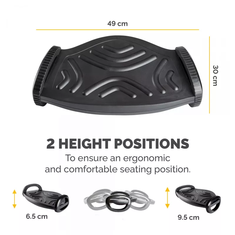 Fellowes Foot Rest Under Desk - Smart Suites Foot Support Ergonomic Foot Rest - Foot Rest Stool for Office & Home - Melns