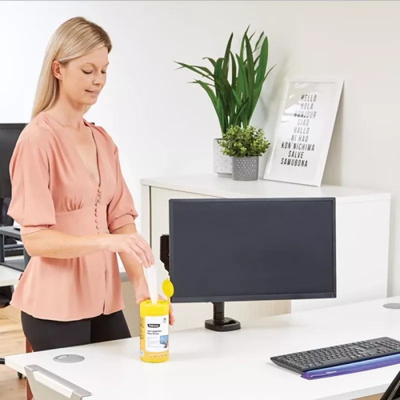 Fellowes 100 ekrāna tīrīšanas, aprīkojuma tīrīšanas mitrās salvetes, LCD/TFT/Plazma, Daudzkrāsains, 82 mm, 82 mm, 170 mm