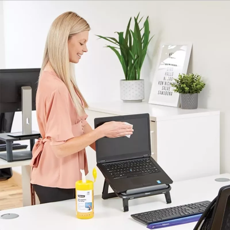 Fellowes 100 ekrāna tīrīšanas, aprīkojuma tīrīšanas mitrās salvetes, LCD/TFT/Plazma, Daudzkrāsains, 82 mm, 82 mm, 170 mm