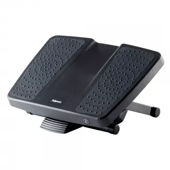Fellowes kāju balsts zem galda - Professional Series Ultimate Foot Support ergonomisks kāju balsts ar 3 augstuma regulējumiem un masāžas virsmu - kāju balsts birojam un mājām - melns