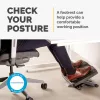 Fellowes kāju balsts zem galda - Professional Series Ultimate Foot Support ergonomisks kāju balsts ar 3 augstuma regulējumiem un masāžas virsmu - kāju balsts birojam un mājām - melns