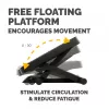 Fellowes kāju balsts zem galda - Professional Series Ultimate Foot Support ergonomisks kāju balsts ar 3 augstuma regulējumiem un masāžas virsmu - kāju balsts birojam un mājām - melns